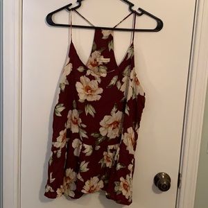 🌻 Burgundy Floral Tank
